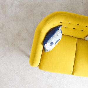 Yellow Fabric Sofa Set - 5 Seater / Drawing Room