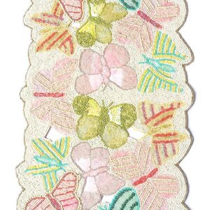Butterfly design Beaded Table Mat/Table Runner/Tableware/Placemat