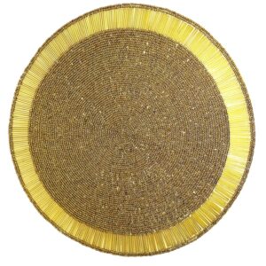 Golden Beaded Placemats round