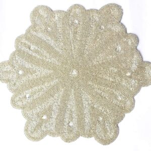 Royal Cream Beaded Placemats round