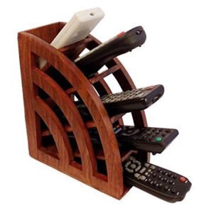 Wooden Remote Control Storage Holder Stand Organizer Rack