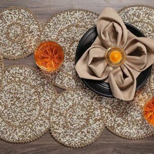 Multi Circle Beaded Table Mat/Table Runner/Tableware/Placemat