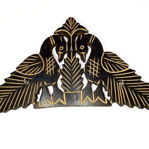 14.5 INCH Handcrafted Wooden Key Hanger Holder Wall Hanging Decor Peacock