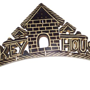 13.5 INCH Handcrafted Wooden Key Hanger Holder Wall Hanging Decor Key House