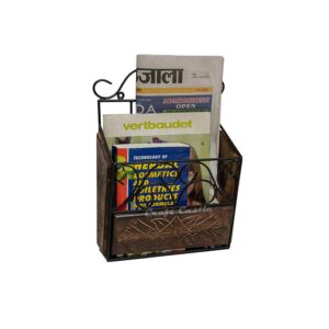 Wooden Carved Magazine Rack
