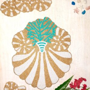 Fazzilet Handcrafted Beaded Table Mat - Sea Fish Design