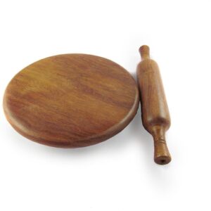 Beautiful Miniature Wooden chakla belan Set