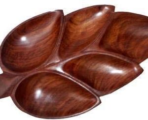 Wooden Premium Tray Leaf Design