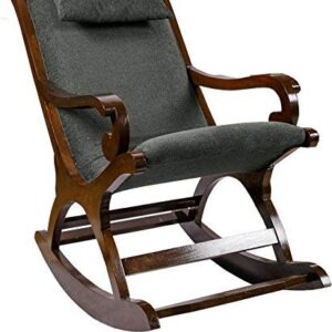 Amazing Hand Carved Rocking Chair With Cushion