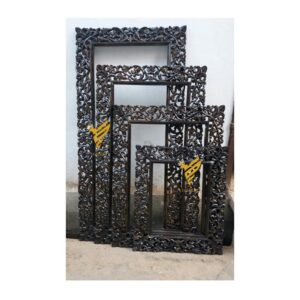 Rectangular Wooden Wall Mirror / Photo Frame
