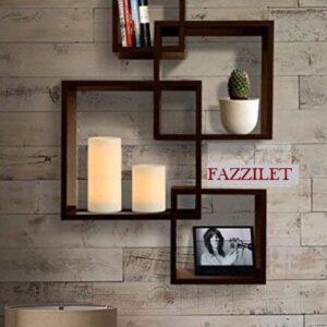 MDF Intersecting Wall Mounted Shelf - Set of 4