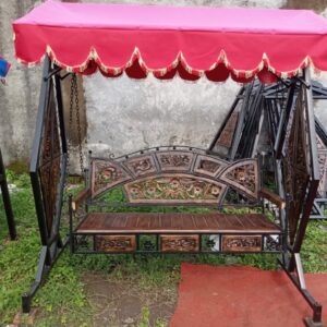 Solid Wood & Iron Garden, Balcony Swing, Hammock, Jhula, Cradle