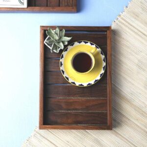 Wooden Modern Handicrafted Sheesham Wood Serving Tray