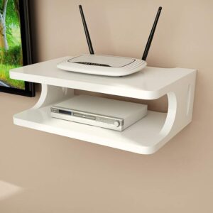 Wooden Wall Mounted Shelf / Box Storage- White