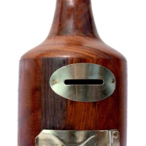 Handmade Wooden Bottle Shape Money Bank / Piggy Bank