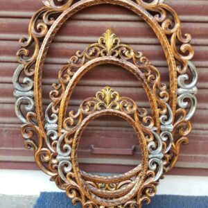 Wooden Wall Mirror / Photo Frame - Royal Golden