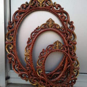 Wooden Wall Mirror / Photo Frame (Oval)