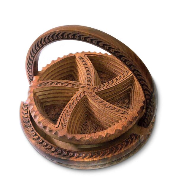 fazzilet round foldable dryfruit basket