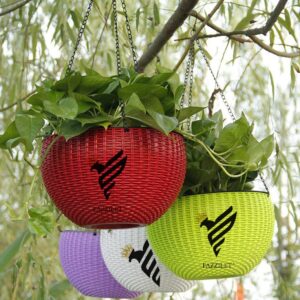 Round Hanging Flower Pot with Chain