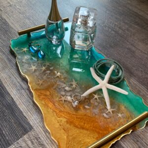 Fazzilet platter sea star epoxy