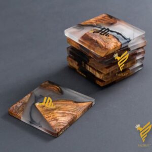 Fazzilet coaster unique square epoxy