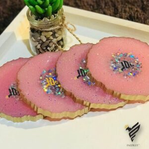 Fazzilet coaster unique round epoxy
