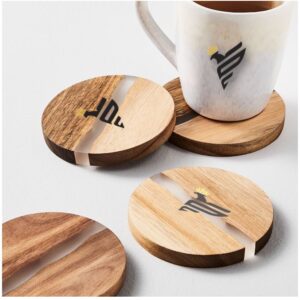 Fazzilet unique wooden epoxy coasters