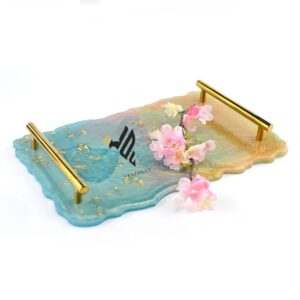 Fazzilet tray platter unique rectangular epoxy
