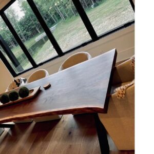 DINNING TABLE WITH LIVE EDGES