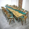 FAZZILET Epoxy table, Epoxy Resin office table, Custom epoxy wood resin table, epoxy resin furniture, handmade wood resin, living room furniture