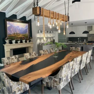 FAZZILET Handmade epoxy Dining table, Transparent Furniture Vivid Edge, Special Epoxy Wood Resin table, Home decoration, living room furniture Made-to-Order, Ocean Coffee Table,Epoxy Ocean Table,Office Desk,Dining Table,Bar Table,Luminous NIGHT GLOWING Table,Home Decor,Express Shipping