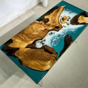 FAZZILET Handmade epoxy Dining table, Transparent Furniture Vivid Edge, Special Epoxy Wood Resin table, Home decoration, living room furniture Made-to-Order, Ocean Coffee Table,Epoxy Ocean Table,Office Desk,Dining Table,Bar Table,Luminous  NIGHT GLOWING Table,Home Decor,Express  Shipping
